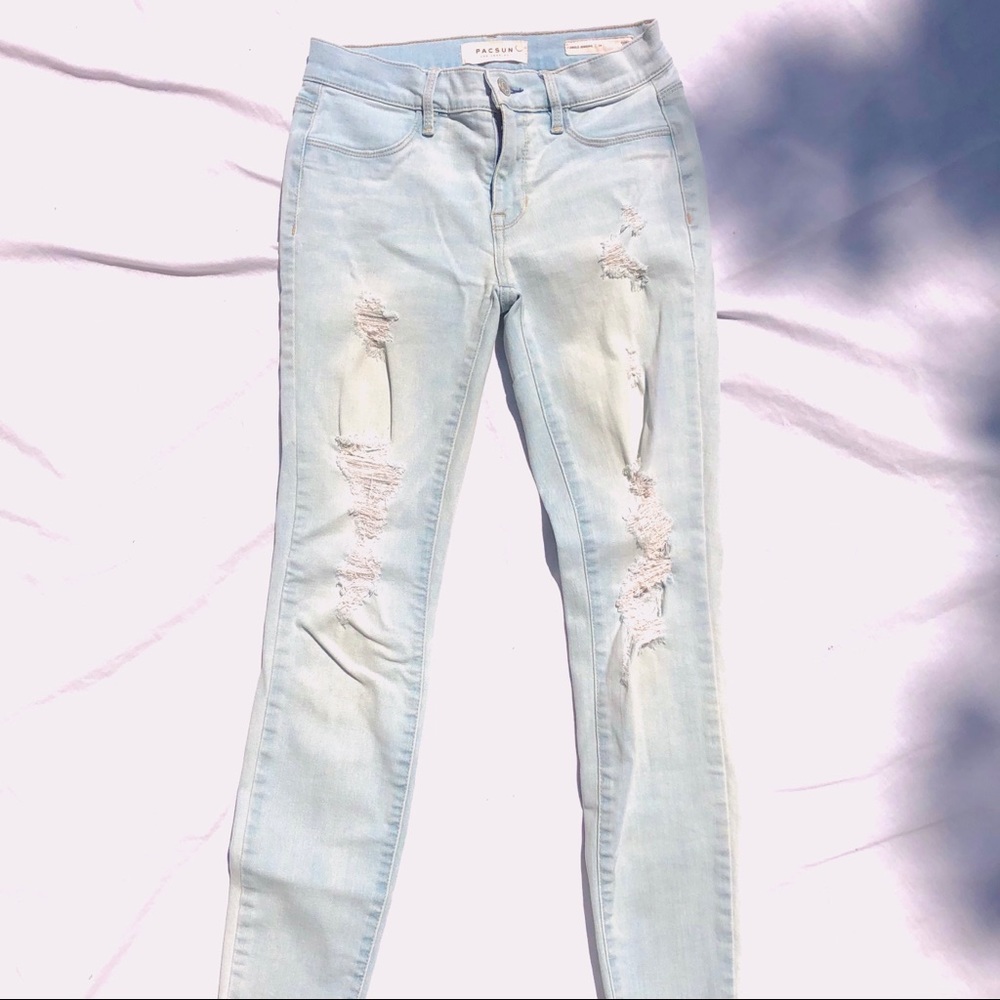 Pacsun Ankle Jegging Distressed  Jeans
